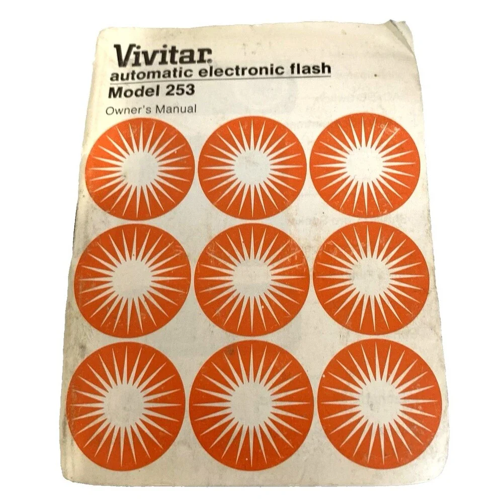 VIVITAR Model 253 Automatic Thyristor Electronic Flash W Manual & Cover See Note